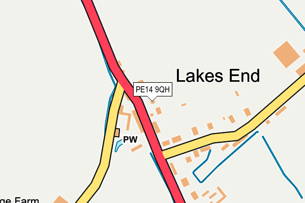PE14 9QH map - OS OpenMap – Local (Ordnance Survey)