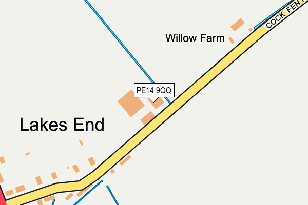 PE14 9QQ map - OS OpenMap – Local (Ordnance Survey)