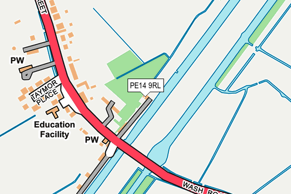 PE14 9RL map - OS OpenMap – Local (Ordnance Survey)