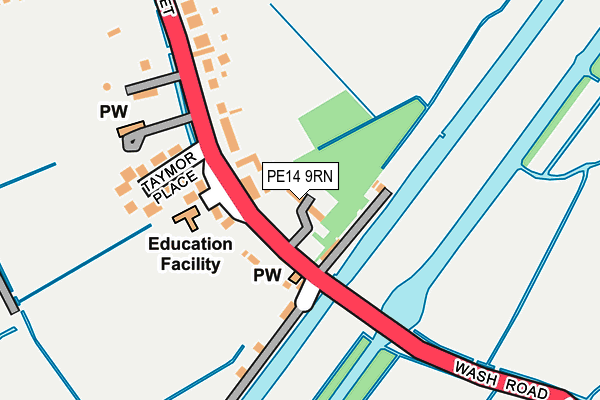 PE14 9RN map - OS OpenMap – Local (Ordnance Survey)