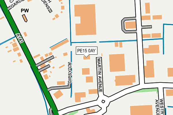 PE15 0AY map - OS OpenMap – Local (Ordnance Survey)