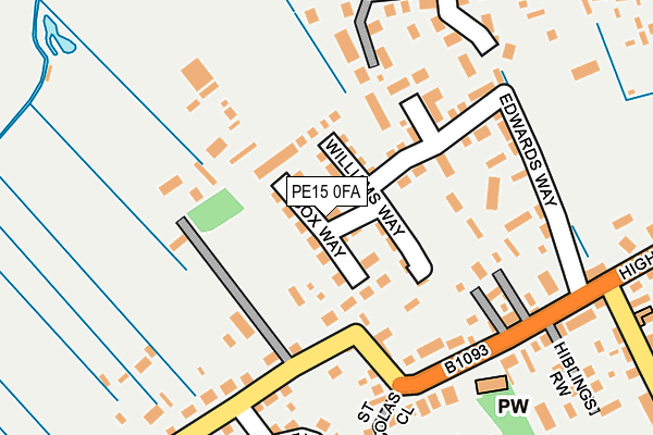 PE15 0FA map - OS OpenMap – Local (Ordnance Survey)