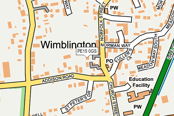 PE15 0GS map - OS OpenMap – Local (Ordnance Survey)