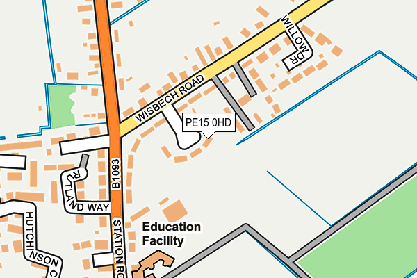 PE15 0HD map - OS OpenMap – Local (Ordnance Survey)