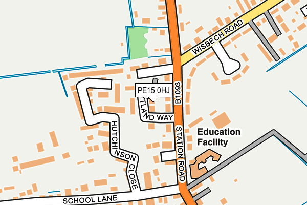 PE15 0HJ map - OS OpenMap – Local (Ordnance Survey)