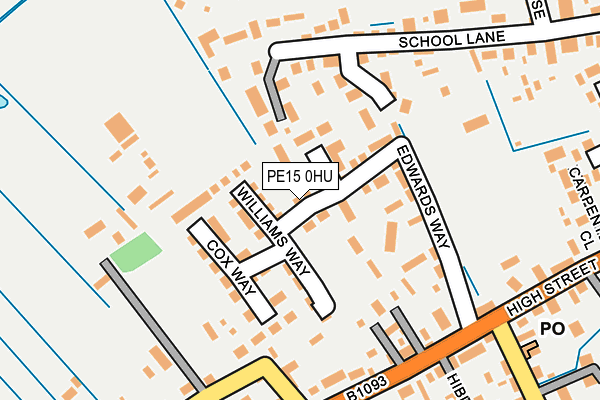 PE15 0HU map - OS OpenMap – Local (Ordnance Survey)