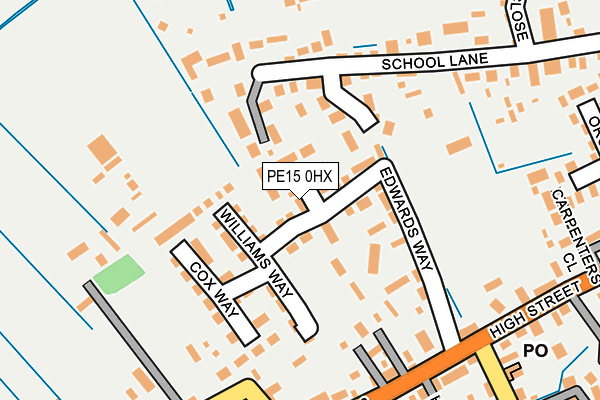 PE15 0HX map - OS OpenMap – Local (Ordnance Survey)