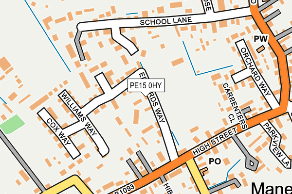 PE15 0HY map - OS OpenMap – Local (Ordnance Survey)
