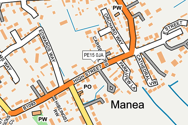 PE15 0JA map - OS OpenMap – Local (Ordnance Survey)