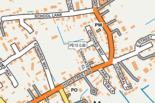 PE15 0JB map - OS OpenMap – Local (Ordnance Survey)