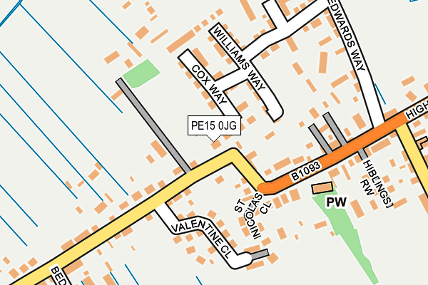 PE15 0JG map - OS OpenMap – Local (Ordnance Survey)
