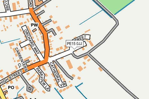 PE15 0JJ map - OS OpenMap – Local (Ordnance Survey)