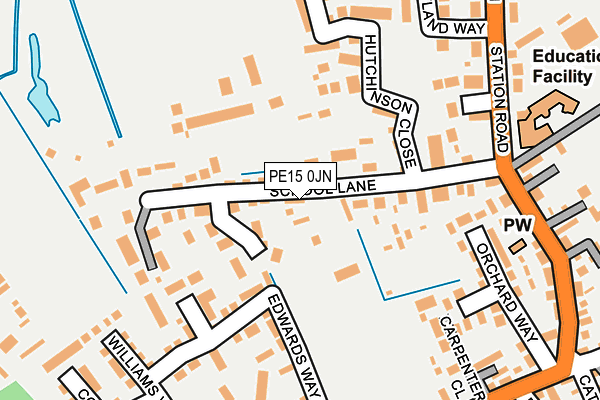 PE15 0JN map - OS OpenMap – Local (Ordnance Survey)