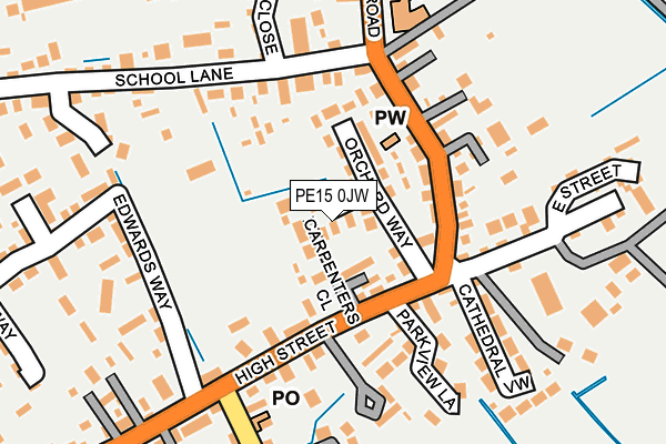 PE15 0JW map - OS OpenMap – Local (Ordnance Survey)