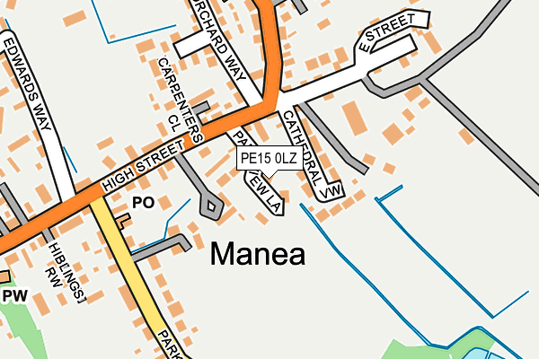 PE15 0LZ map - OS OpenMap – Local (Ordnance Survey)