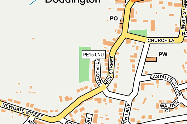 PE15 0NU map - OS OpenMap – Local (Ordnance Survey)