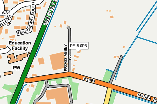 PE15 0PB map - OS OpenMap – Local (Ordnance Survey)