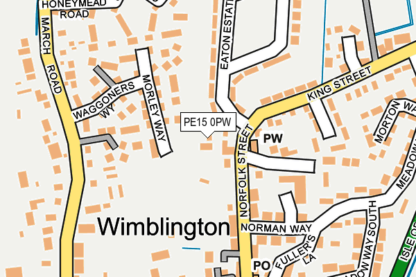 PE15 0PW map - OS OpenMap – Local (Ordnance Survey)