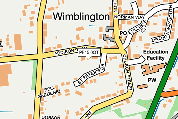 PE15 0QT map - OS OpenMap – Local (Ordnance Survey)