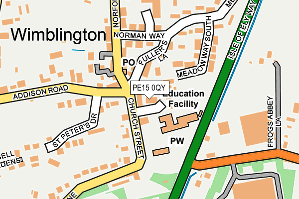 PE15 0QY map - OS OpenMap – Local (Ordnance Survey)