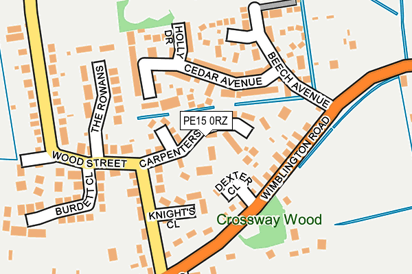 PE15 0RZ map - OS OpenMap – Local (Ordnance Survey)