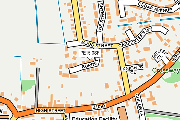 PE15 0SF map - OS OpenMap – Local (Ordnance Survey)