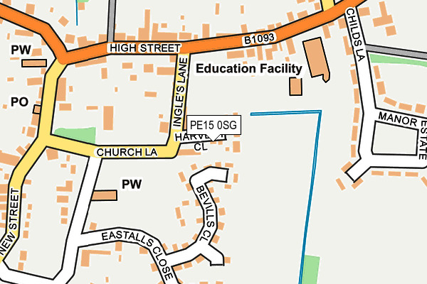 PE15 0SG map - OS OpenMap – Local (Ordnance Survey)