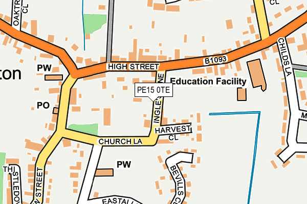 PE15 0TE map - OS OpenMap – Local (Ordnance Survey)