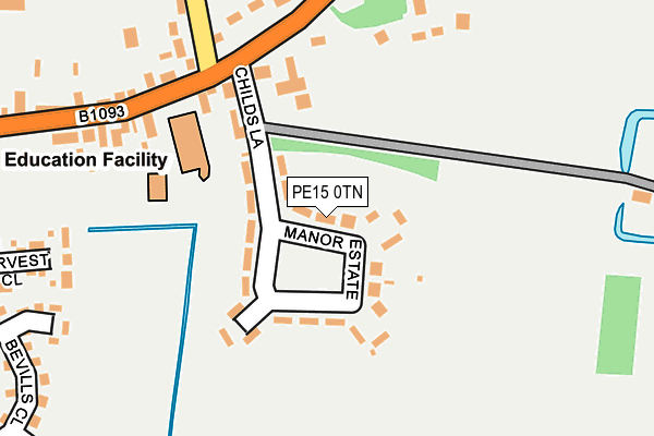 PE15 0TN map - OS OpenMap – Local (Ordnance Survey)