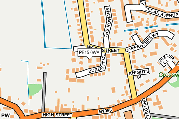 PE15 0WA map - OS OpenMap – Local (Ordnance Survey)