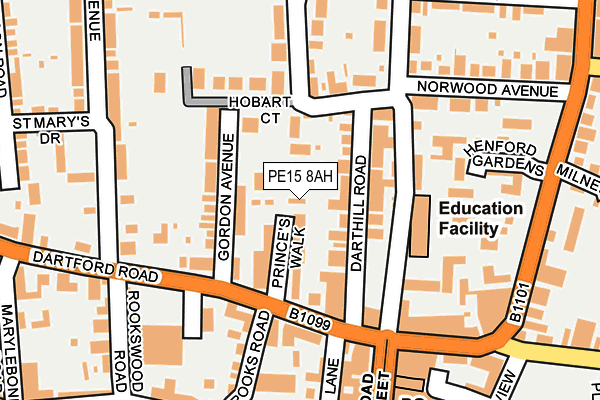 PE15 8AH map - OS OpenMap – Local (Ordnance Survey)