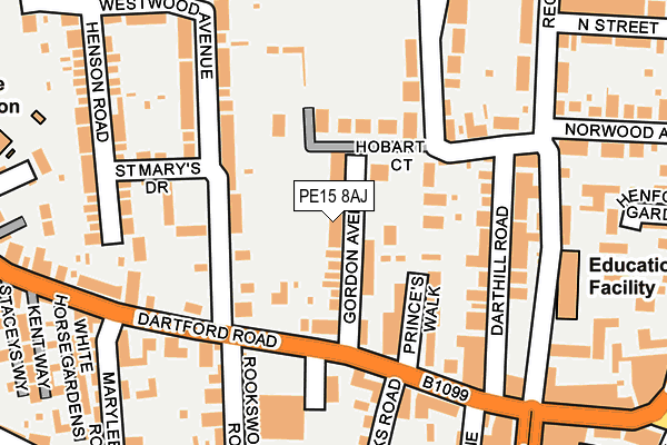 PE15 8AJ map - OS OpenMap – Local (Ordnance Survey)
