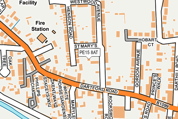 PE15 8AT map - OS OpenMap – Local (Ordnance Survey)