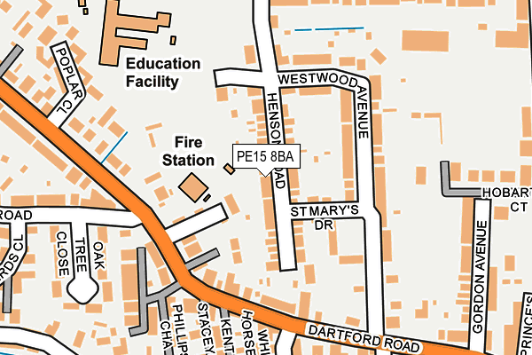 PE15 8BA map - OS OpenMap – Local (Ordnance Survey)