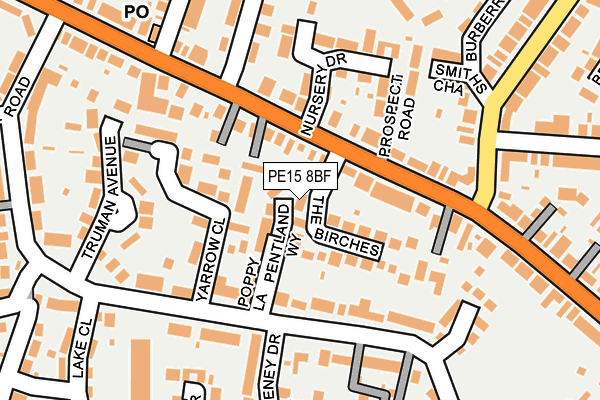 PE15 8BF map - OS OpenMap – Local (Ordnance Survey)