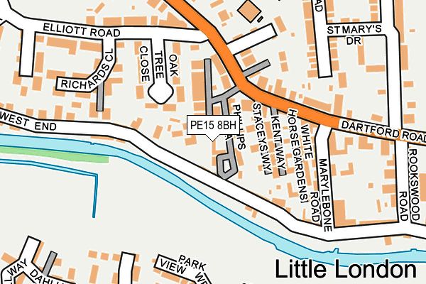 PE15 8BH map - OS OpenMap – Local (Ordnance Survey)