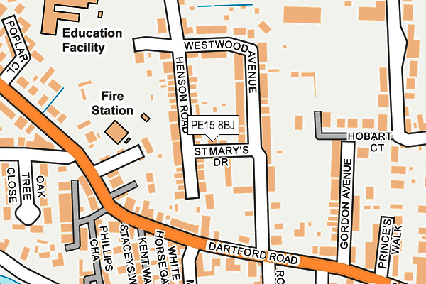 PE15 8BJ map - OS OpenMap – Local (Ordnance Survey)