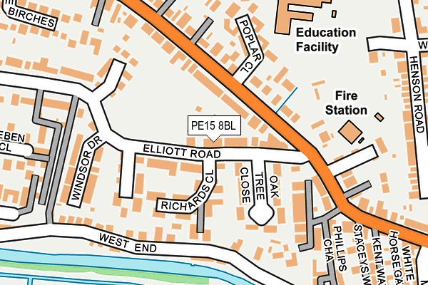 PE15 8BL map - OS OpenMap – Local (Ordnance Survey)