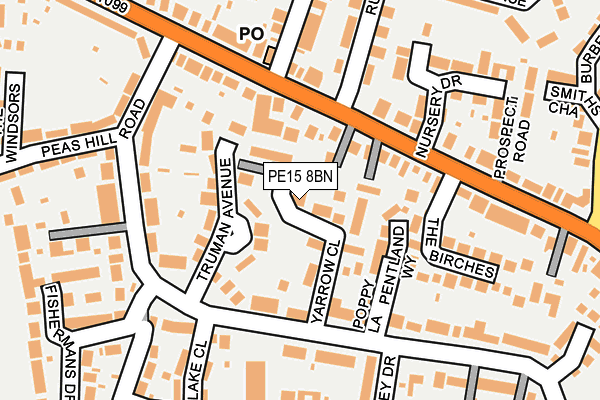 PE15 8BN map - OS OpenMap – Local (Ordnance Survey)