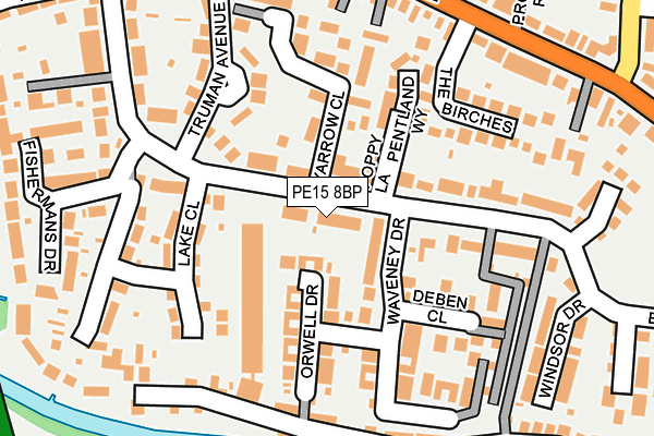 PE15 8BP map - OS OpenMap – Local (Ordnance Survey)
