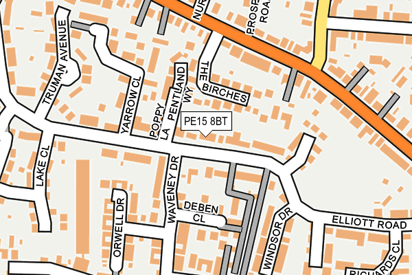 PE15 8BT map - OS OpenMap – Local (Ordnance Survey)