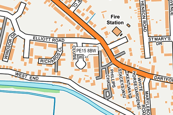 PE15 8BW map - OS OpenMap – Local (Ordnance Survey)