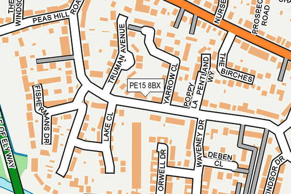 PE15 8BX map - OS OpenMap – Local (Ordnance Survey)