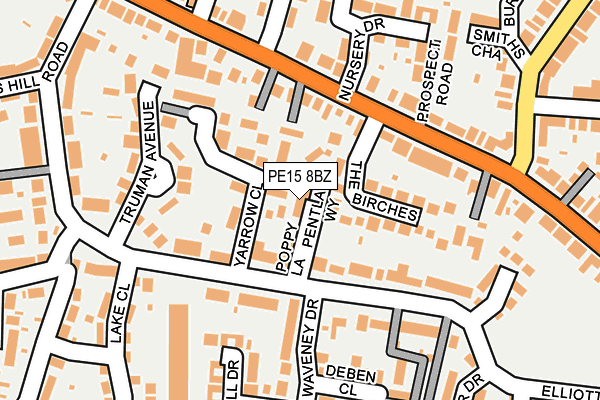 PE15 8BZ map - OS OpenMap – Local (Ordnance Survey)