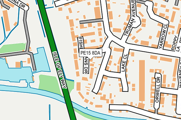 PE15 8DA map - OS OpenMap – Local (Ordnance Survey)