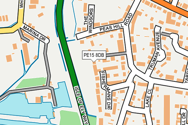 PE15 8DB map - OS OpenMap – Local (Ordnance Survey)
