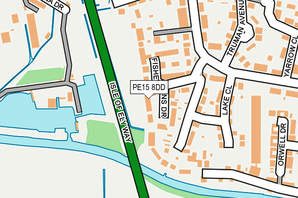 PE15 8DD map - OS OpenMap – Local (Ordnance Survey)