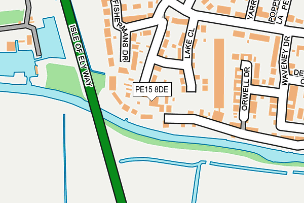 PE15 8DE map - OS OpenMap – Local (Ordnance Survey)