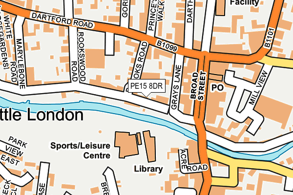 PE15 8DR map - OS OpenMap – Local (Ordnance Survey)