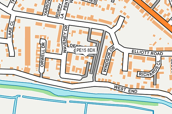 PE15 8DX map - OS OpenMap – Local (Ordnance Survey)